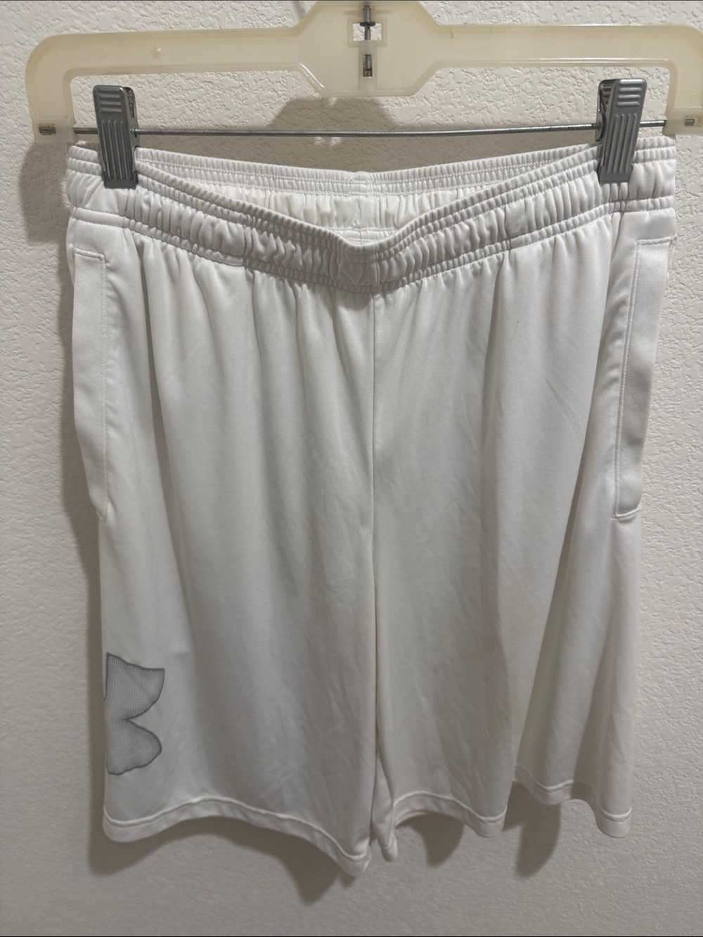Under Armour White Athletic Mesh Shorts for Women